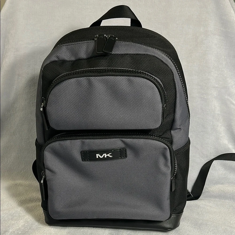 Michael Kors Gray and Black Backpack with Durable Design